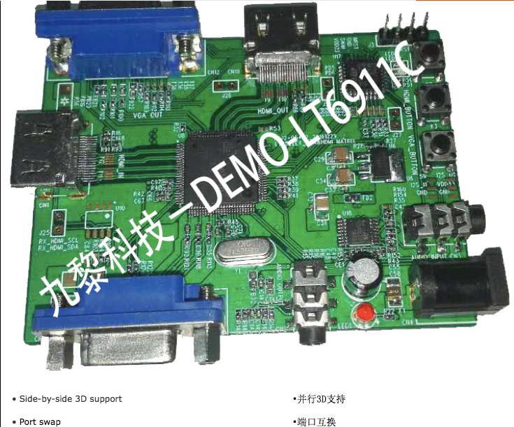 LT6911C/UXC【成熟方案+低成本首选】HDMI 2.0 转双端口MIPI DSI / CSI/LVDS转换器，支持数字音频输出