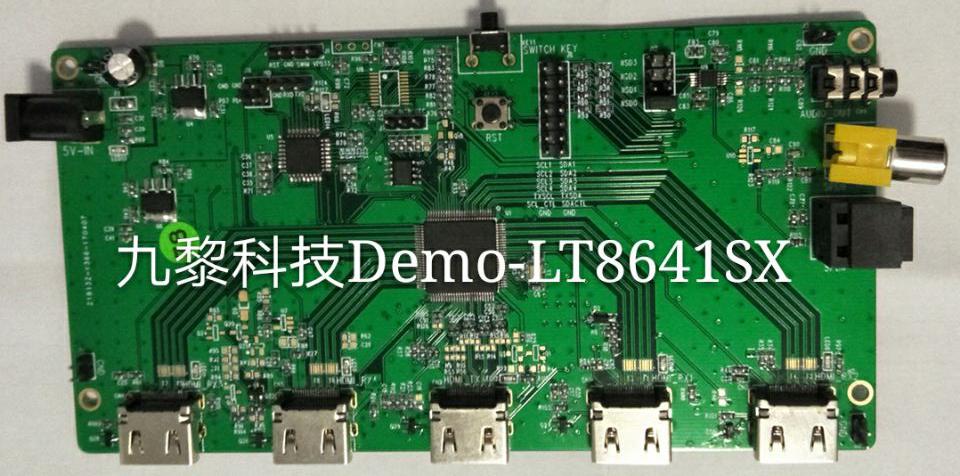 LT8641SXE-4 inputs, 1output HDMI2.0 links，HDMI input resolution up to 4Kx2K@30Hz
