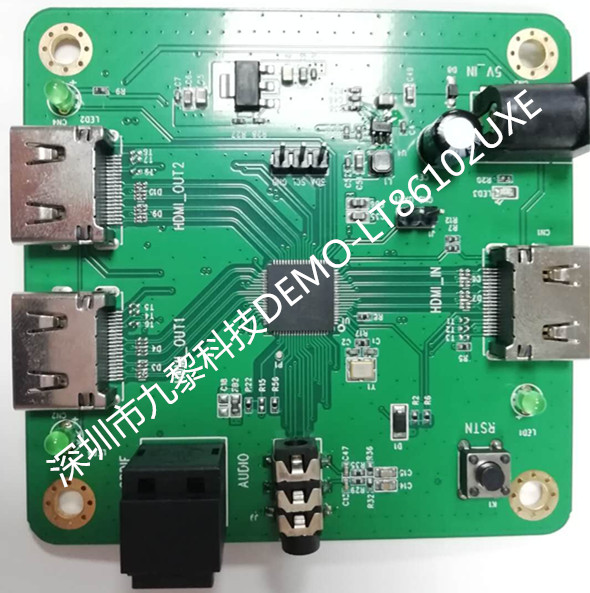  LT86102UXE 单HDMI2.0转双HDMI2.0芯片，实现双扩展屏，支持DDC/SCDC兼容HDMI2.0/1.4规范